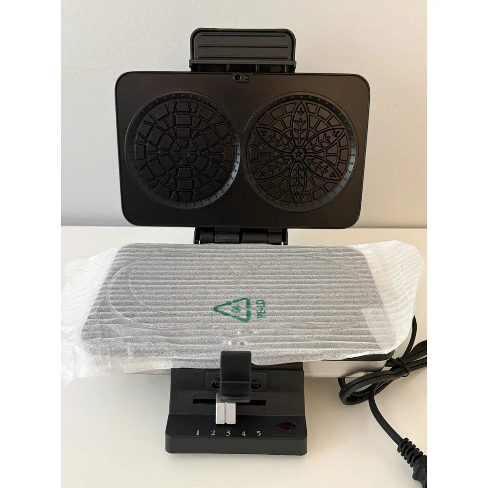 Cuisinart WM-PZ2 Pizzelle Waffle Maker Nonstick Temp Control 800W 2-Capacity New